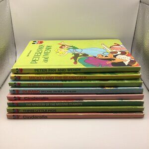 Vintage Walt Disney's Wonderful World Of Reading Children's Book Set Hardback